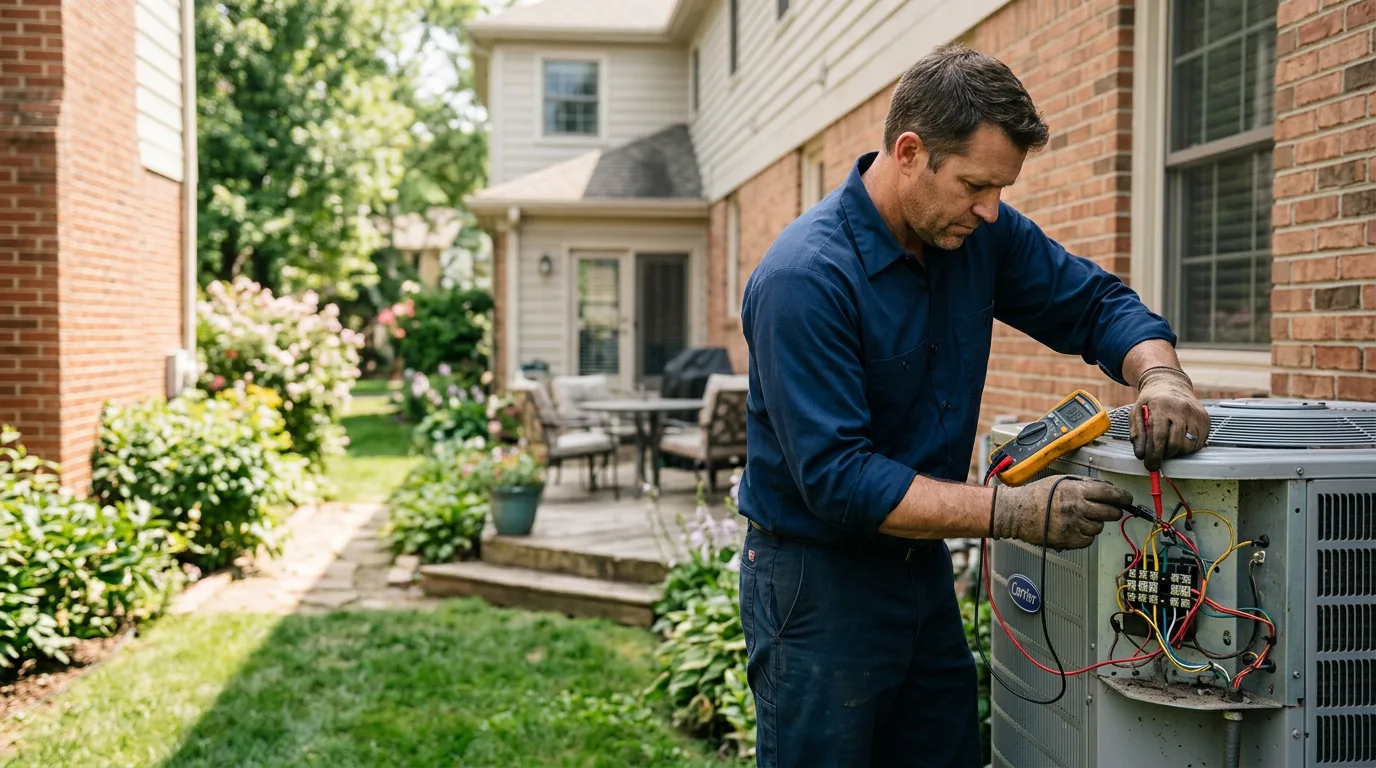HVAC technician working near Barren Springs, VA